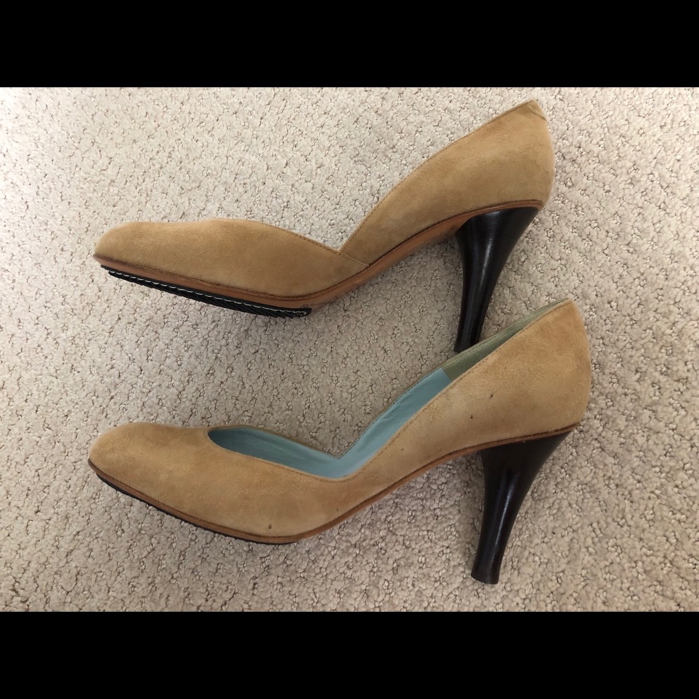 Faux suede Nude pumps - Picture 5 of 7